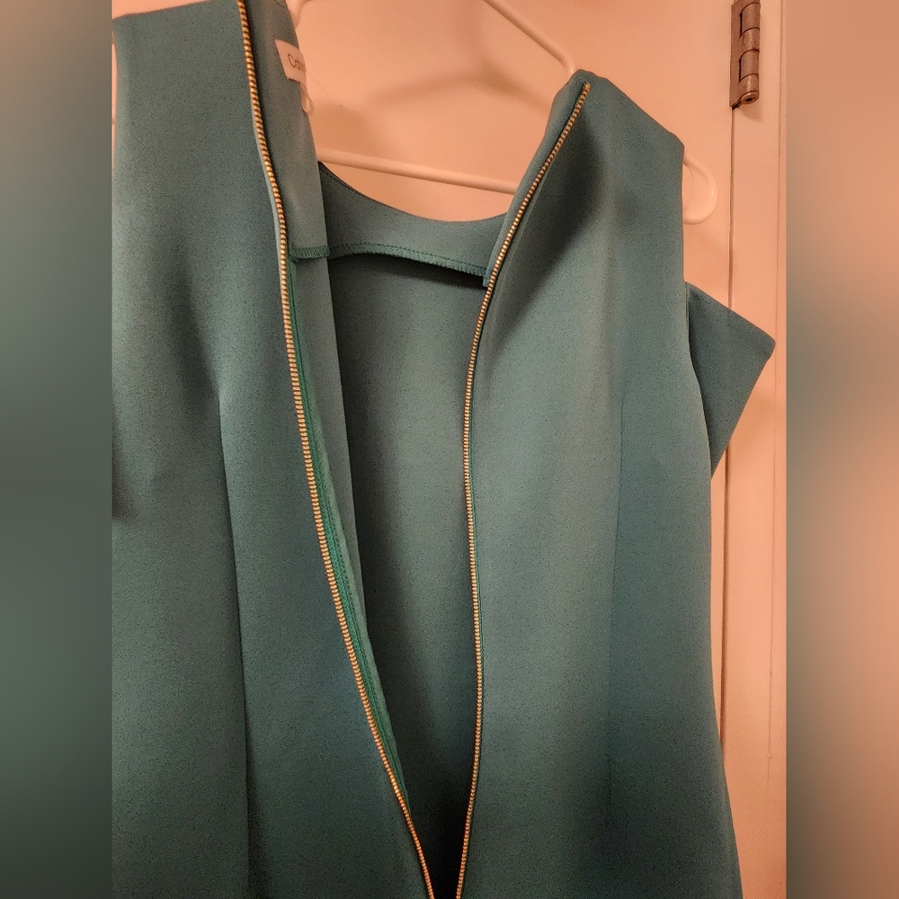 NWT Calvin Klein Turquoise Scuba Dress - Picture 4 of 7